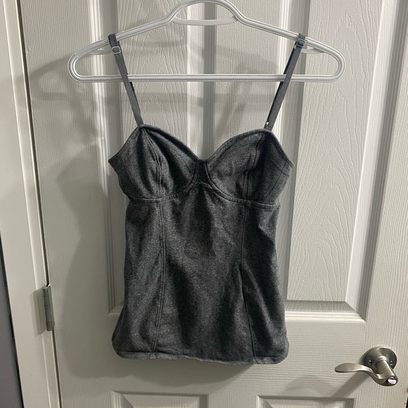 Aritzia Talula Grey Bustier Top GUC - Picture 2 of 3